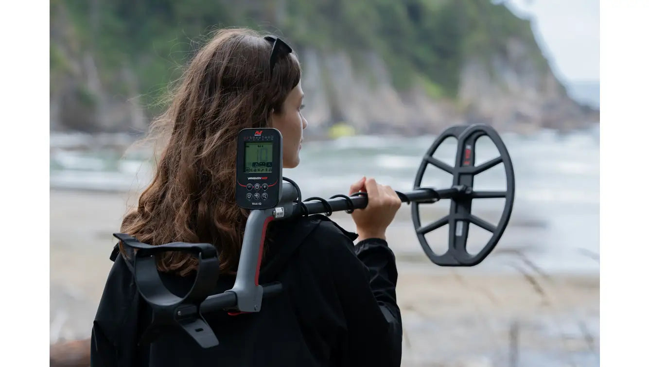 Minelab Vanquish 560 Waterproof Multi-Frequency Metal Detector with V12X Search Coil