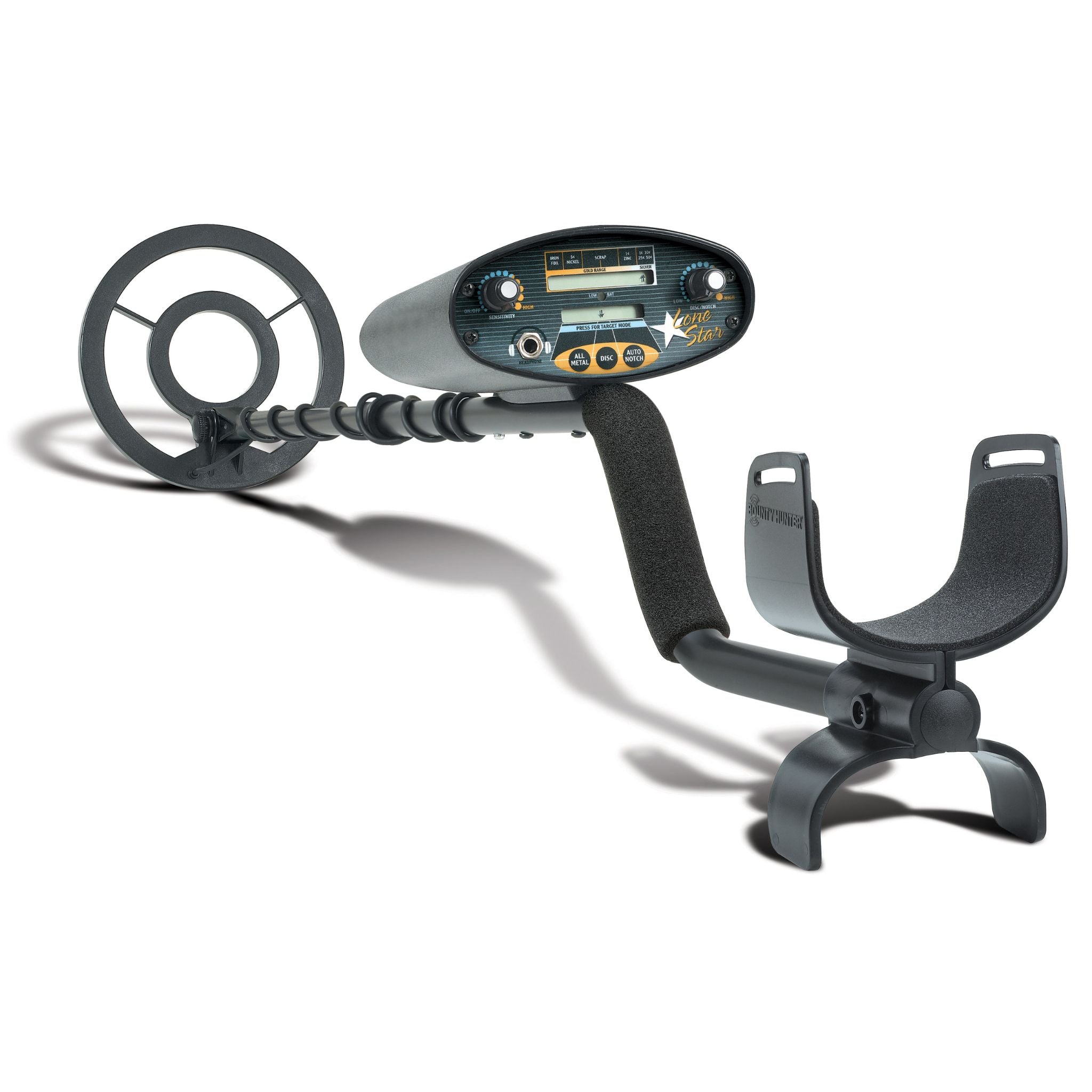 Bounty Hunter Lone Star Metal Detector on white background