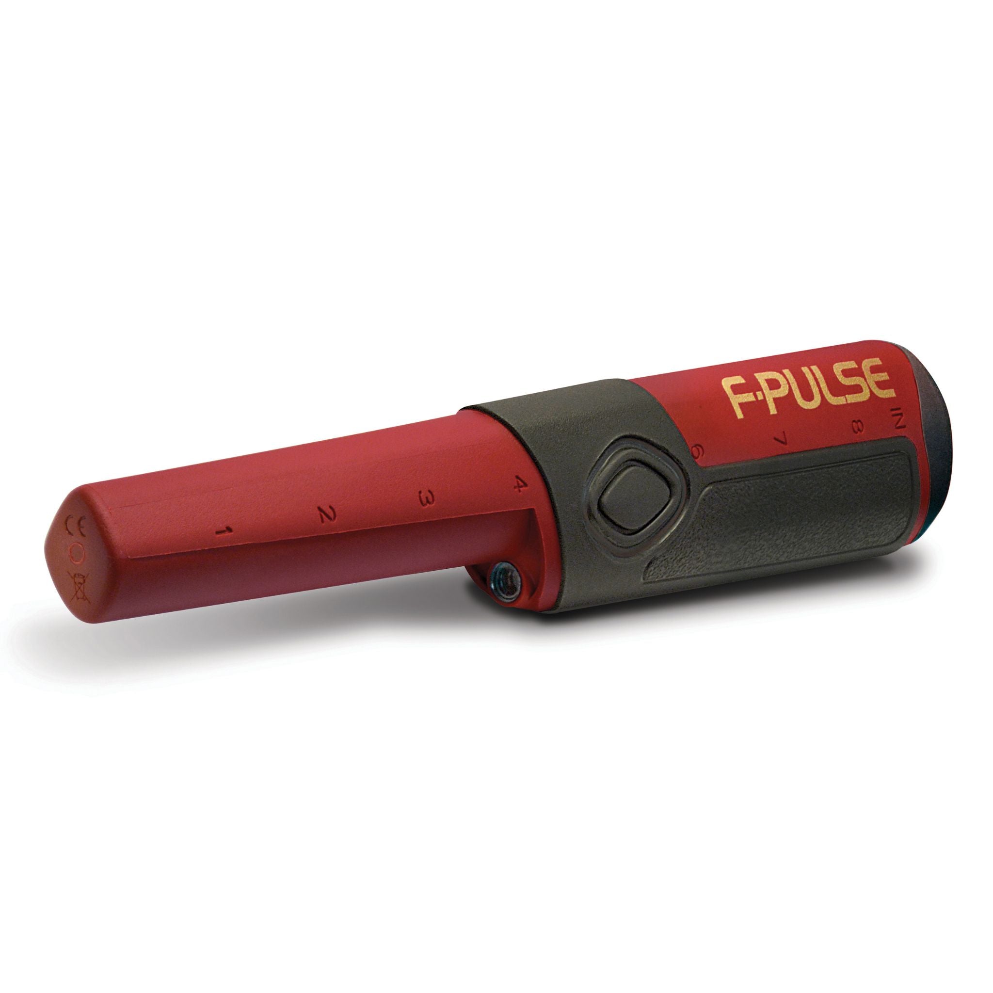 Fisher F-Pulse red pulse induction pinpointer on white background