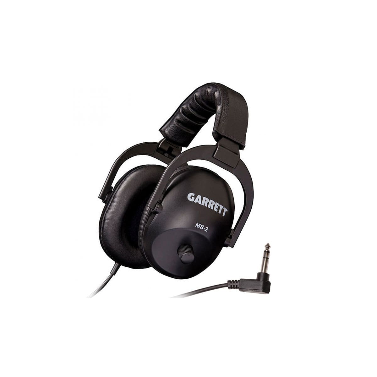 Garrett MS-2 over-ear metal detector headphones with 1/4 inch right angle stereo plug