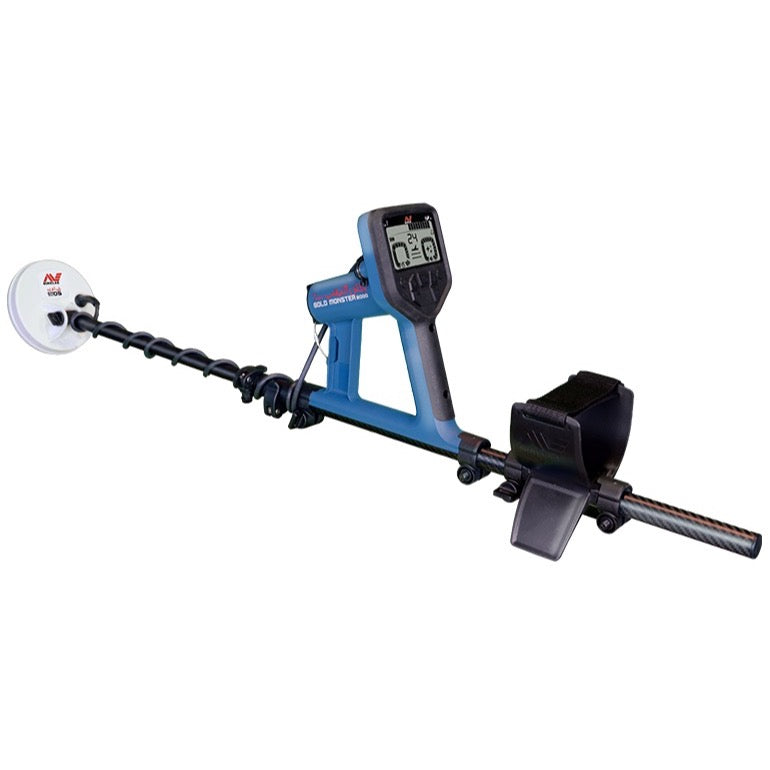 Minelab Gold Monster 2000 automatic gold detector full side view with search coil