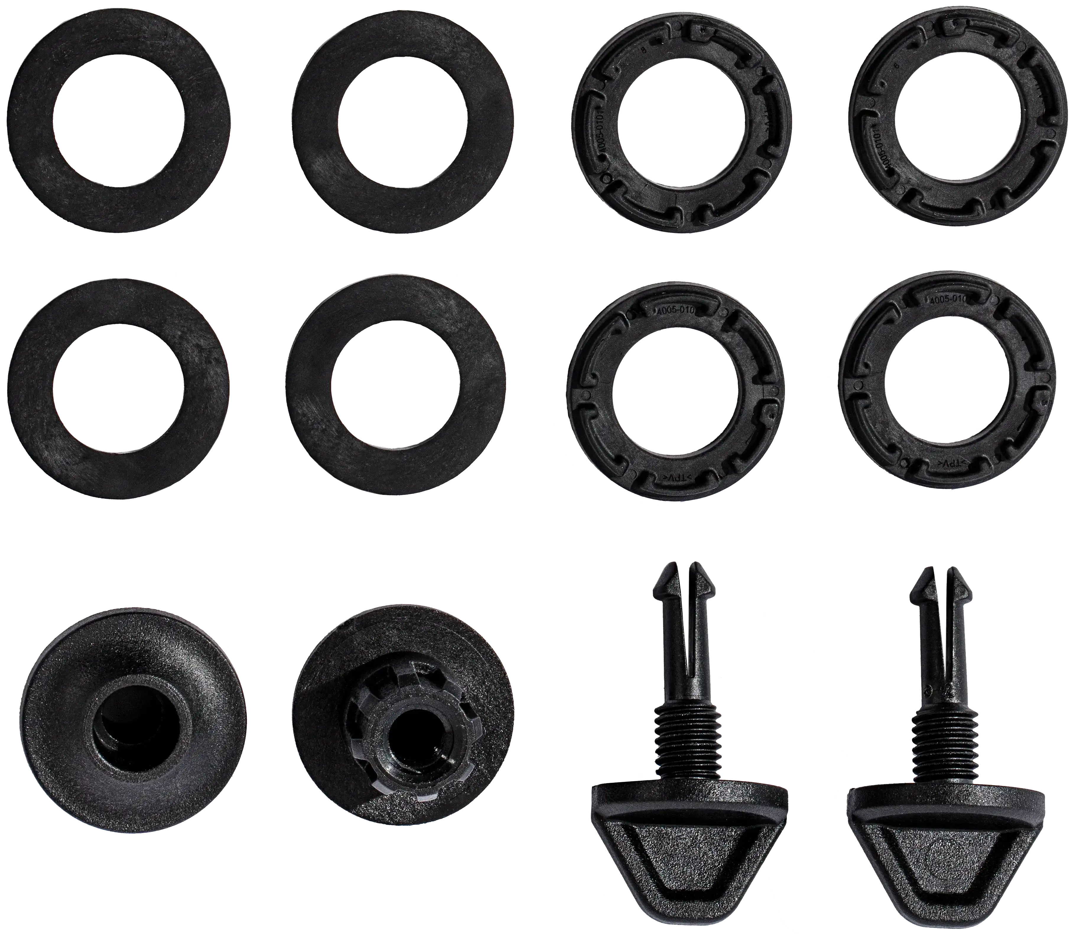 Genuine Minelab GPZ 7000 coil wear kit 3011-0284 with bolts, seats, flat and keyed washers as pictured
