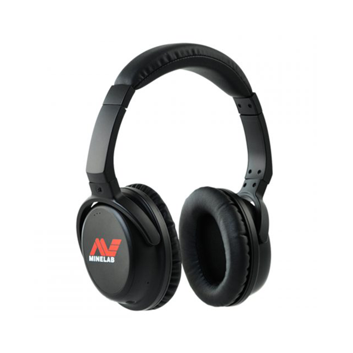 Minelab ML80 Bluetooth aptX Low Latency headphones, black folding design