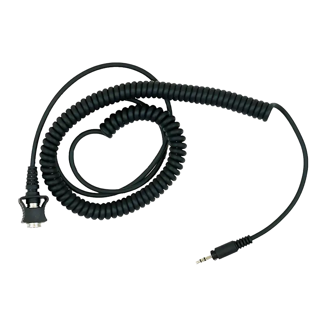 Genuine Minelab SDC 2300 detachable ML 100 headphone cable 3011-0415, coiled cord with locking SDC connector