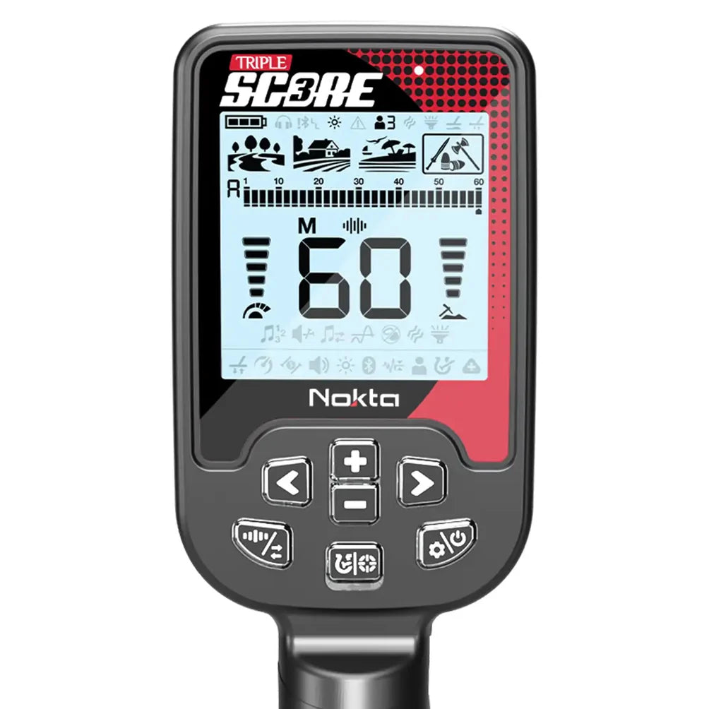 Nokta Score 3 (Triple Score) Waterproof, Multi-Frequency Metal Detector Seasoned Hunter Pack With Free Accessories - History Seekers Metal Detectors