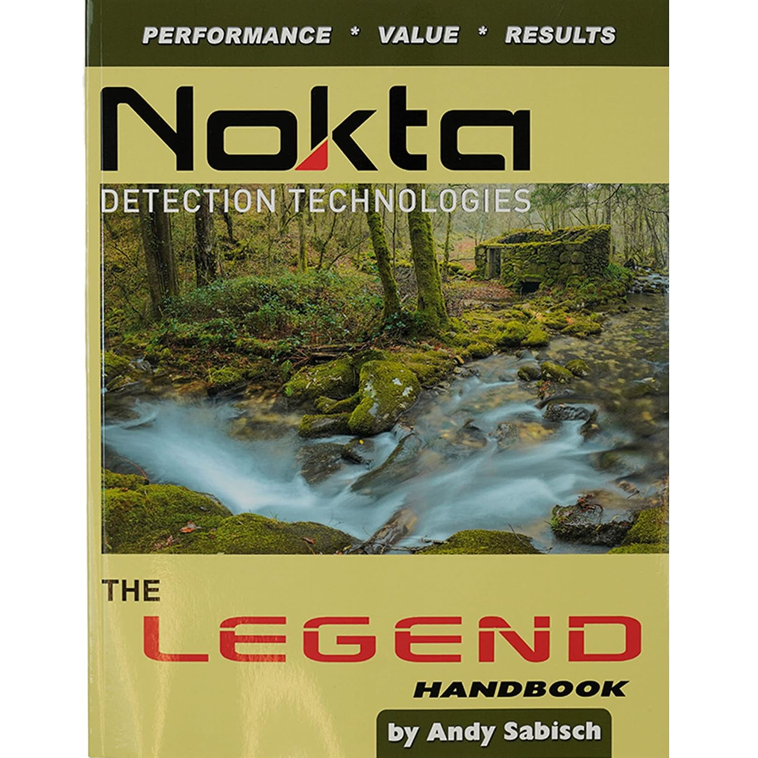 Cover of The Nokta Legend Handbook by Andy Sabisch with Nokta Detection Technologies branding