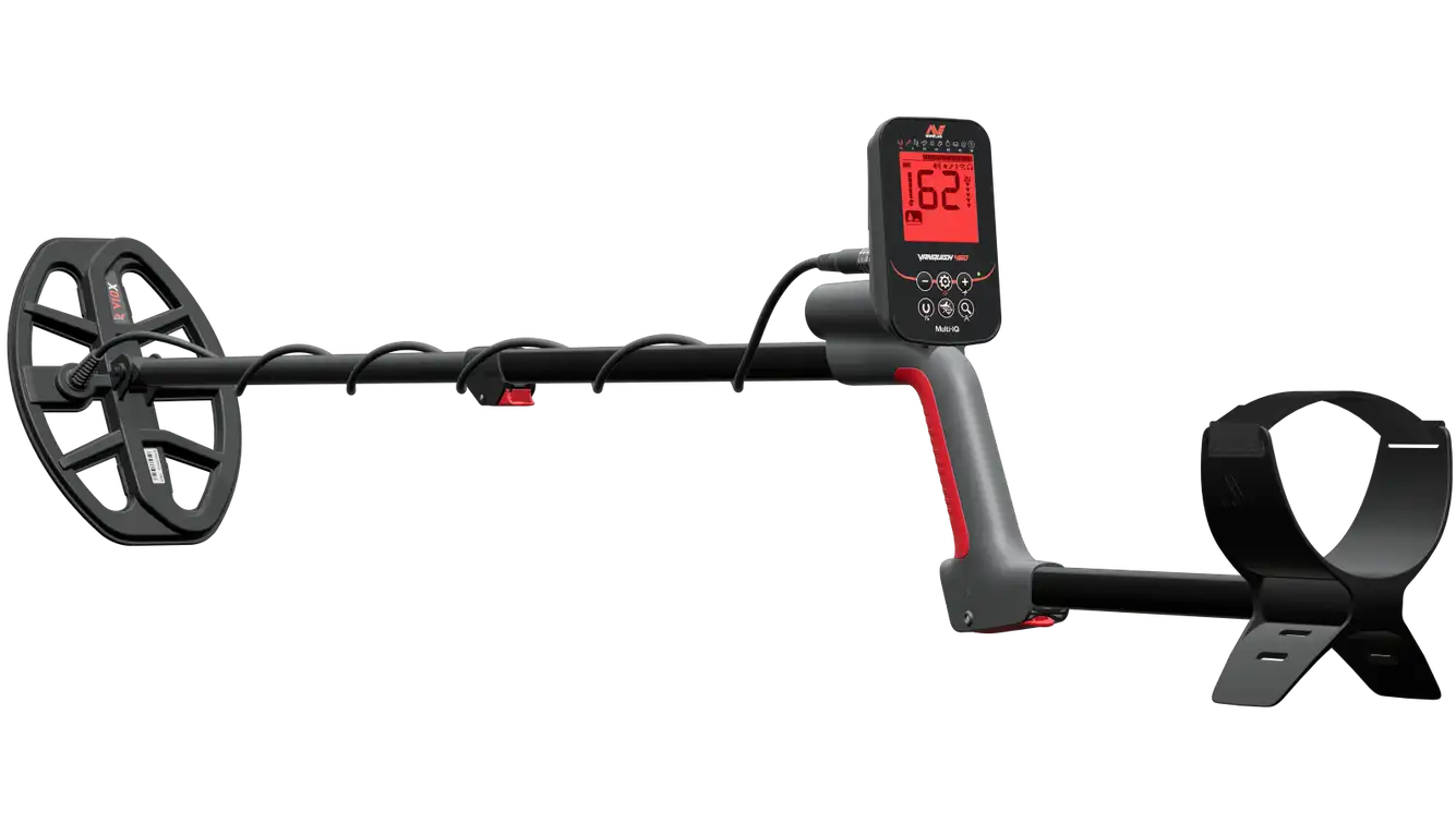 Minelab Vanquish 460 Waterproof Multi-Frequency Metal Detector with V10X Search Coil
