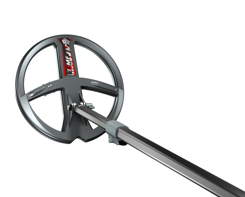 XP 9 inch FMF search coil for the XP Deus II mounted on its lower stem