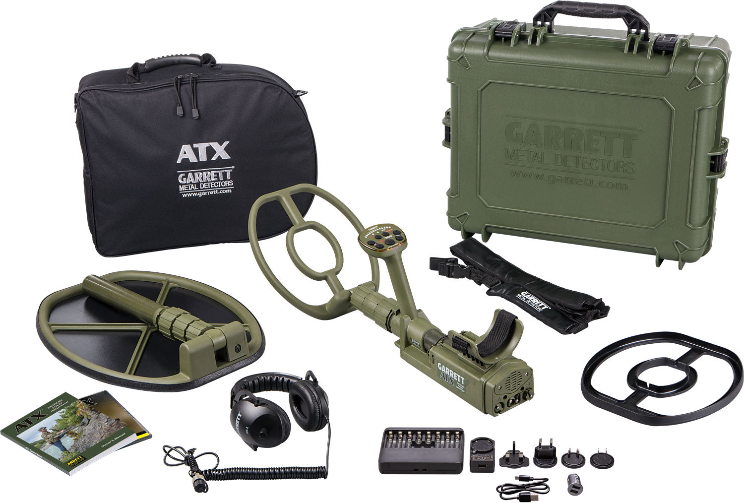 GARRETT ATX DEEPSEEKER PKG 10x12 DD and 15x20 mono - Pulse Induction Metal Detector - History Seekers Metal Detectors