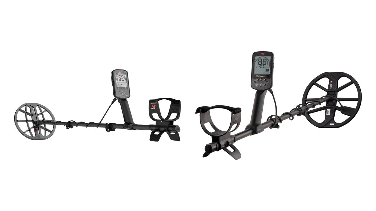 Minelab Manticore and Minelab Equinox 900 metal detectors side by side