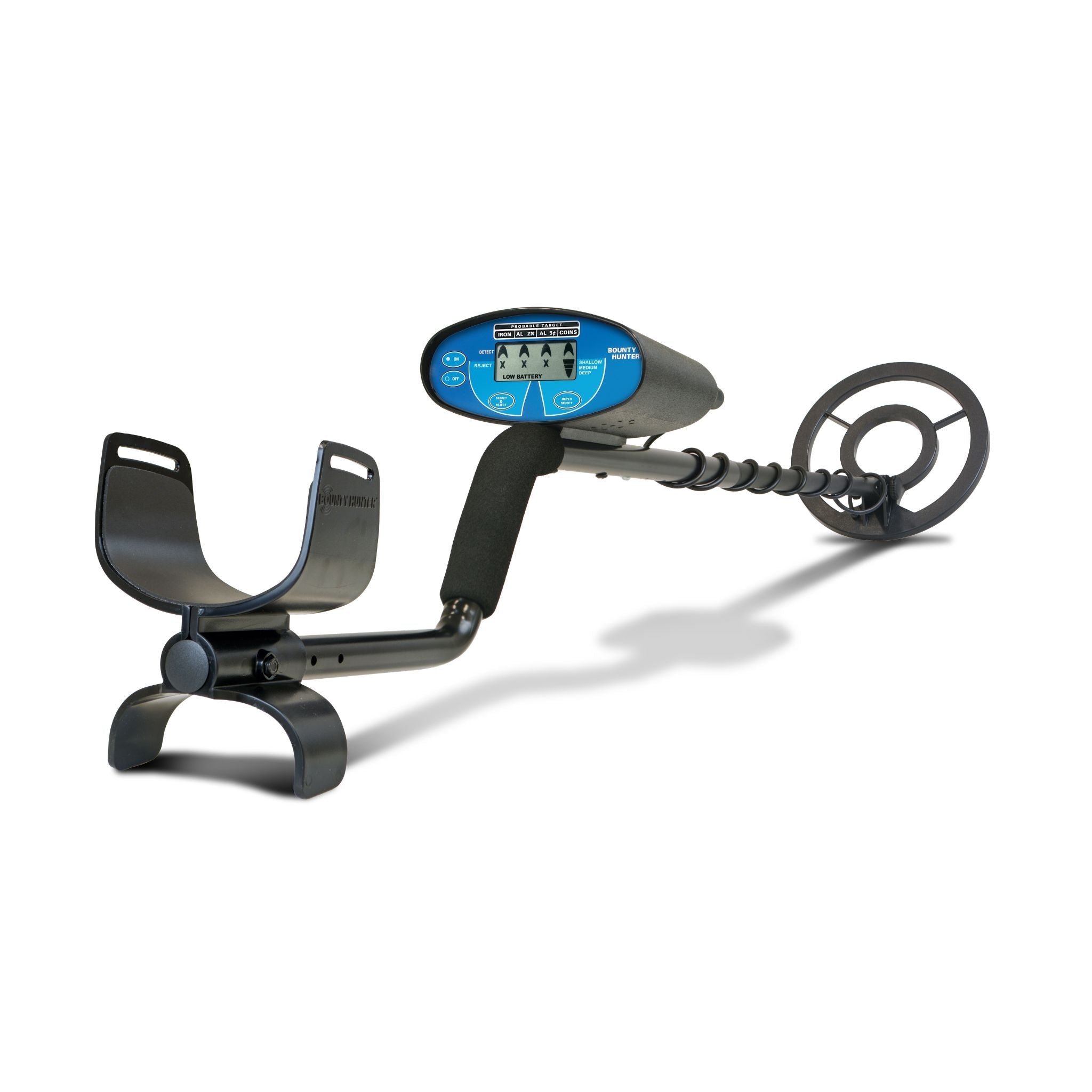 Bounty Hunter Quick Silver Metal Detector on white background