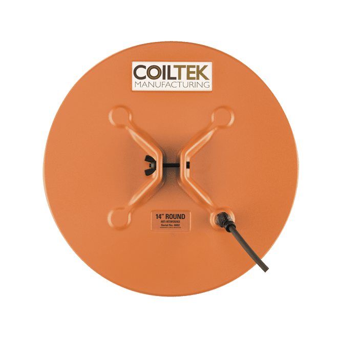 Coiltek 14 inch Anti-Interference round search coil for Minelab SD, GP and classic GPX, orange coil
