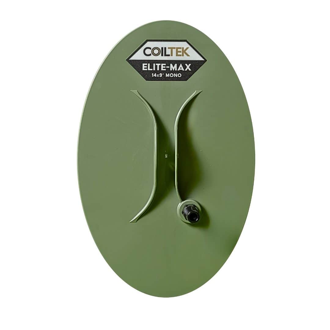 Coiltek 14x9 inch Elite-Max elliptical mono search coil for Minelab SD, GP and classic GPX, olive-green coil