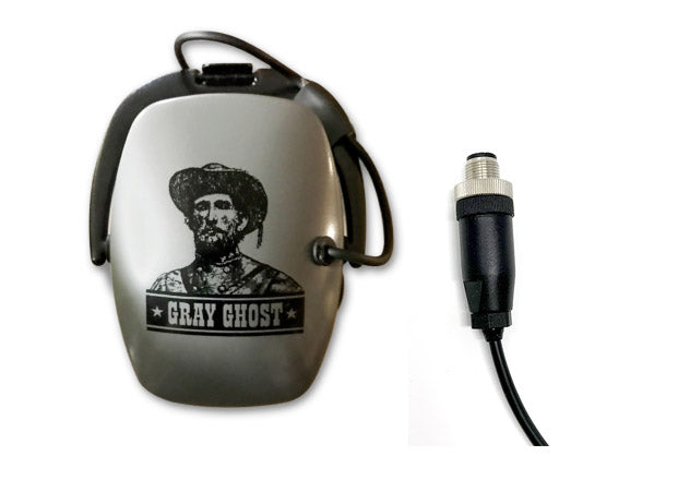 DetectorPro Gray Ghost Amphibian II waterproof headphone muff and CTX 3030 waterproof plug