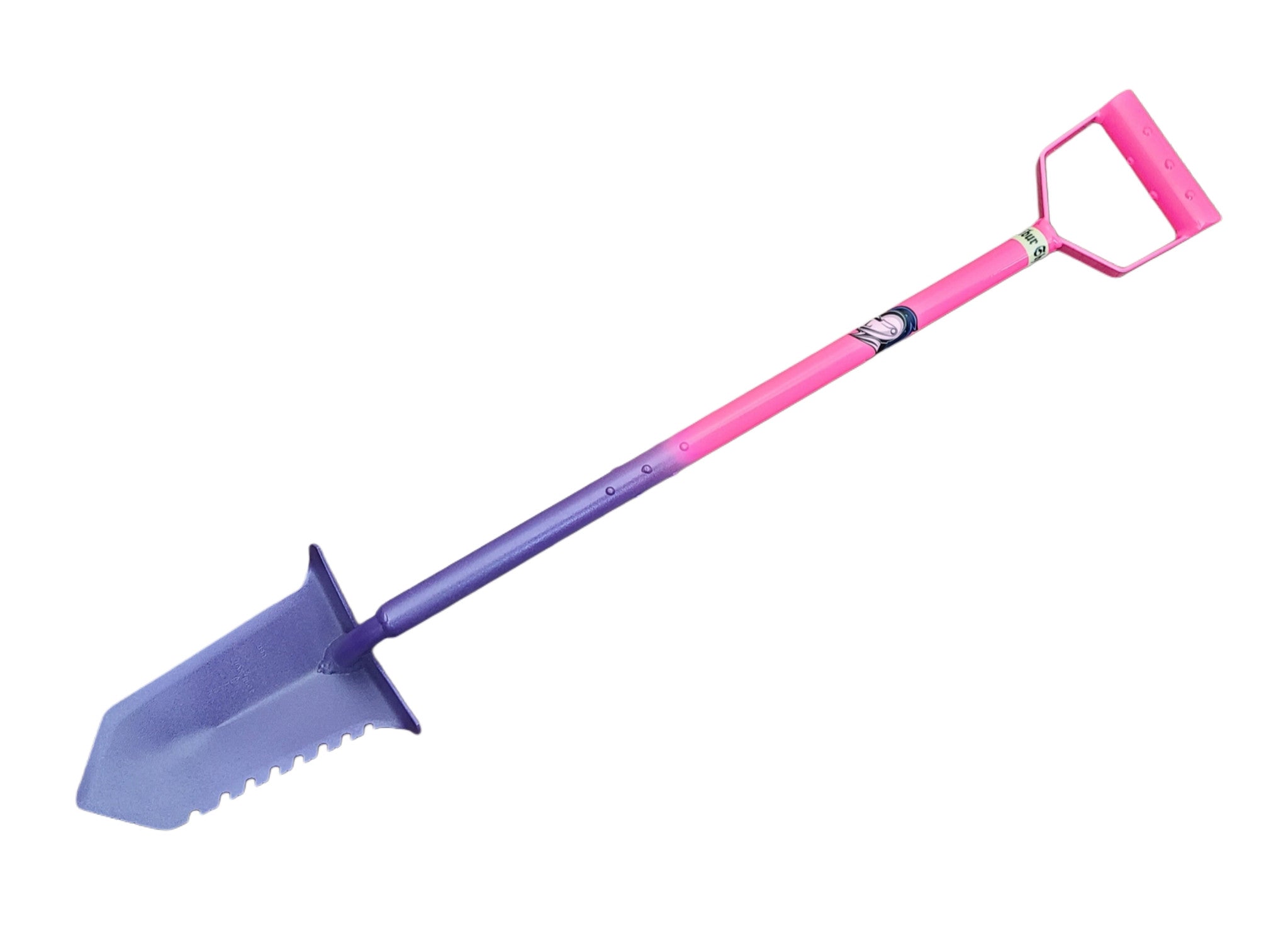 Excalibur Lancelot D-Handle 40 in / 101.6 cm metal detecting shovel, one serrated edge and one smooth edge, mirror of the Galahad