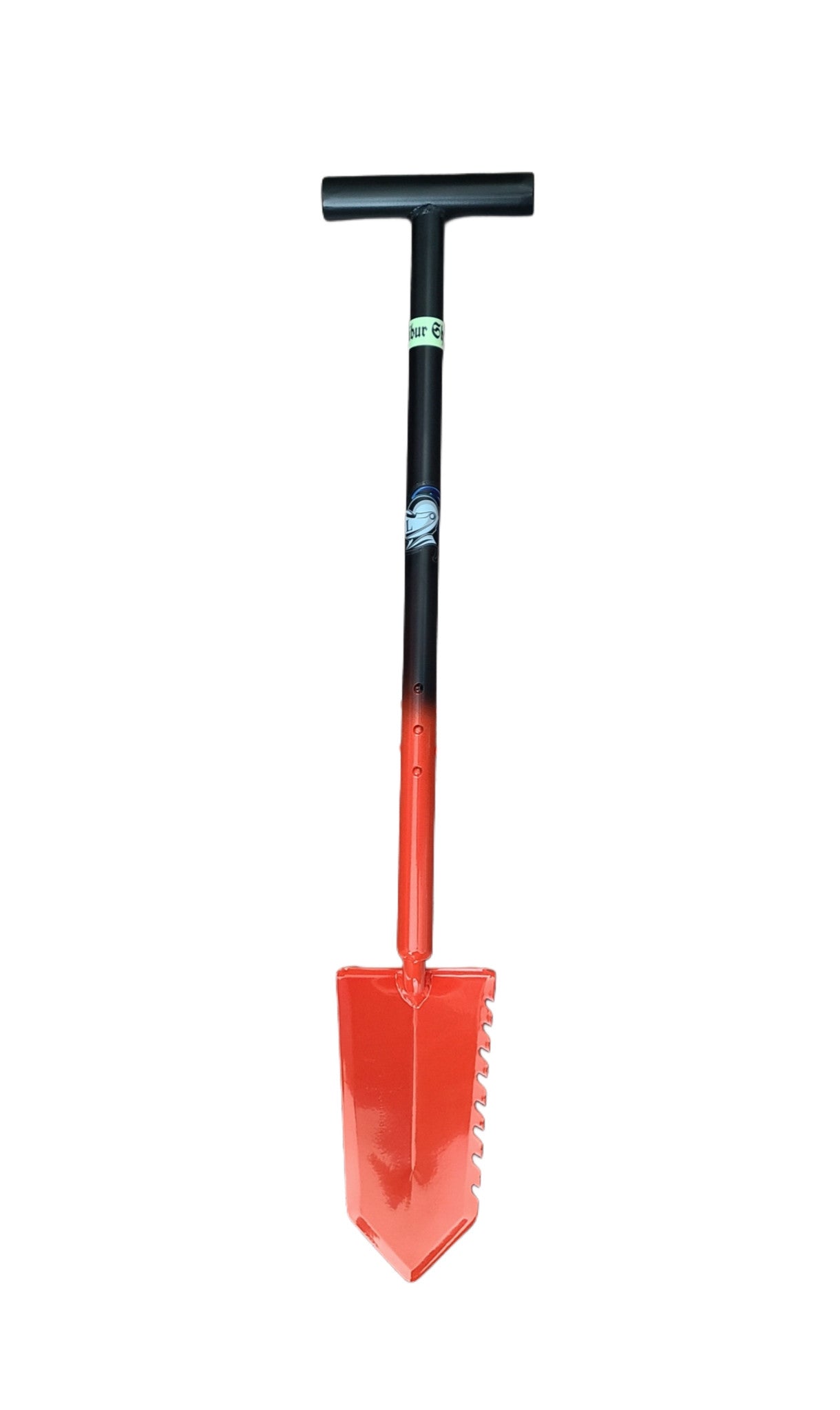 Excalibur Lancelot T-Handle 31 in / 78.7 cm metal detecting shovel, one serrated edge and one smooth edge, mirror of the Galahad