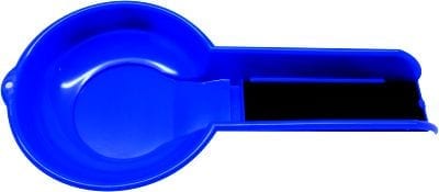 Blue Gold Cube Banjo Pan, round pan bowl with attached sluice channel and vortex mat