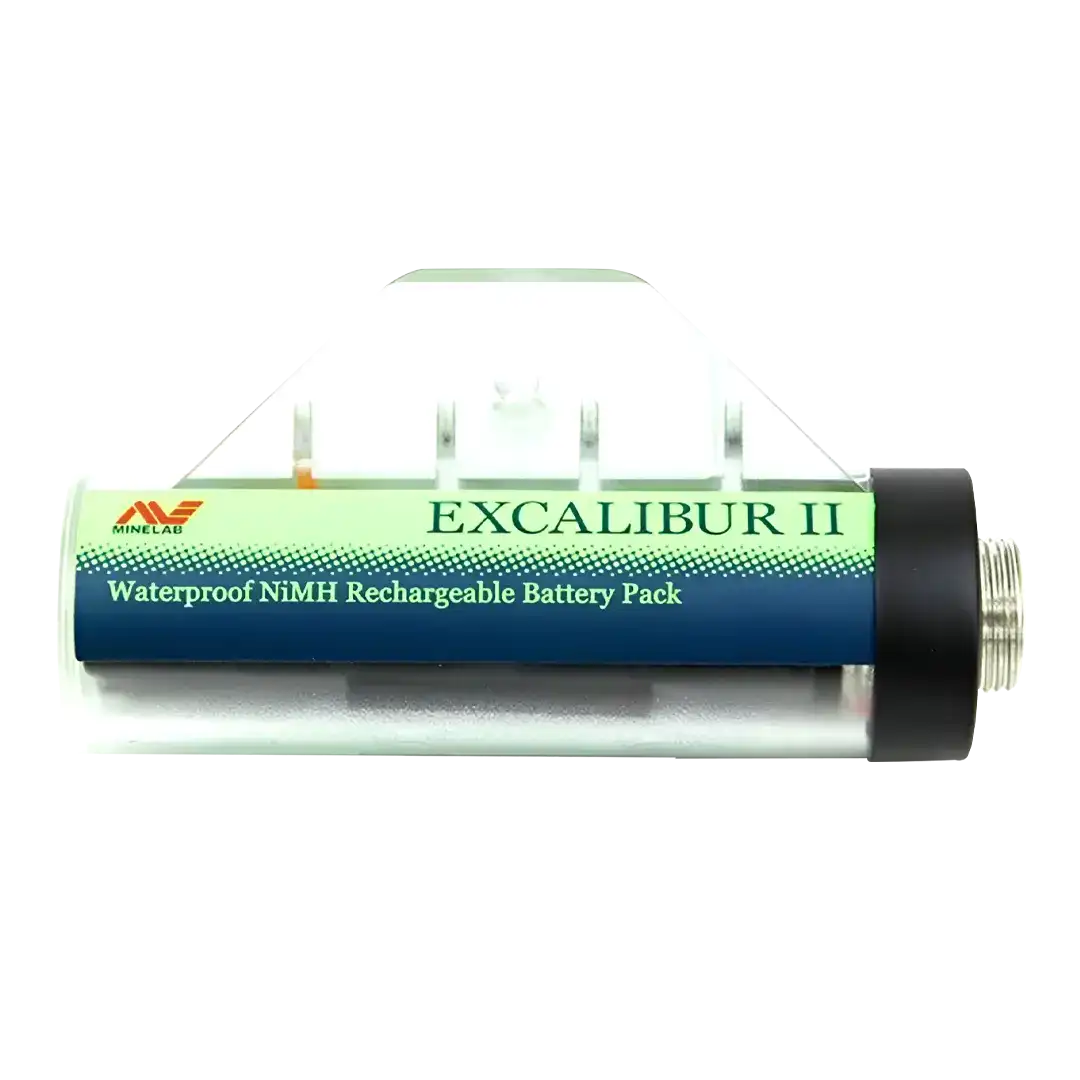 Genuine Minelab Excalibur II NiMH rechargeable battery pod 3011-0217 with threaded collar