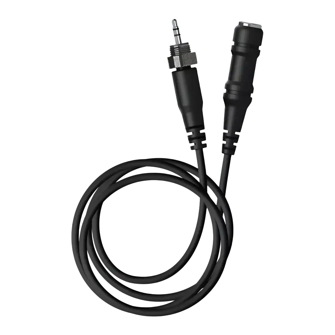 Genuine Minelab headphone adaptor cable 3011-0369, 3.5 mm locking plug to 1/4 in socket with coiled black lead
