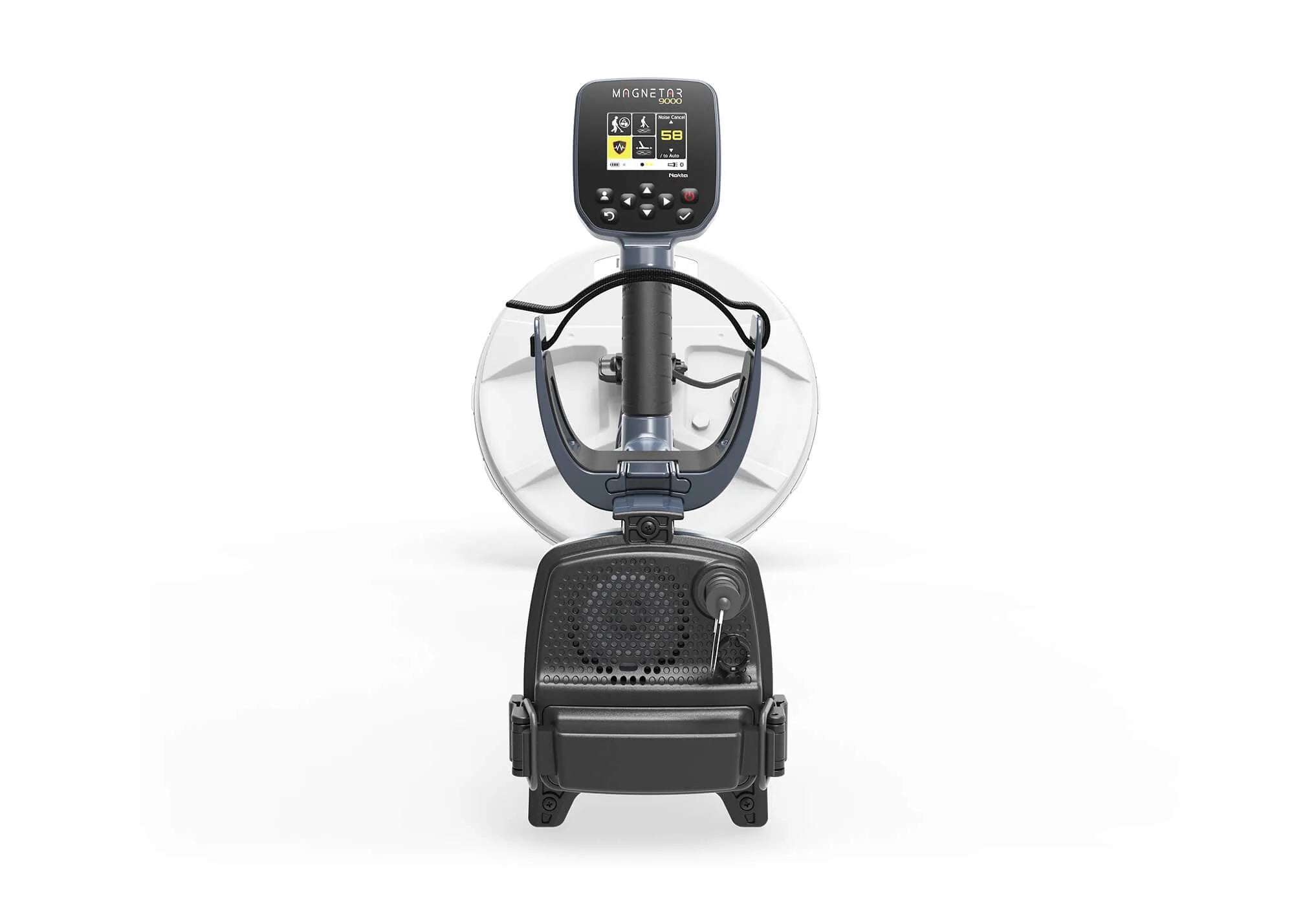 Nokta Magnetar 9000 package contents including coils, batteries and chargers