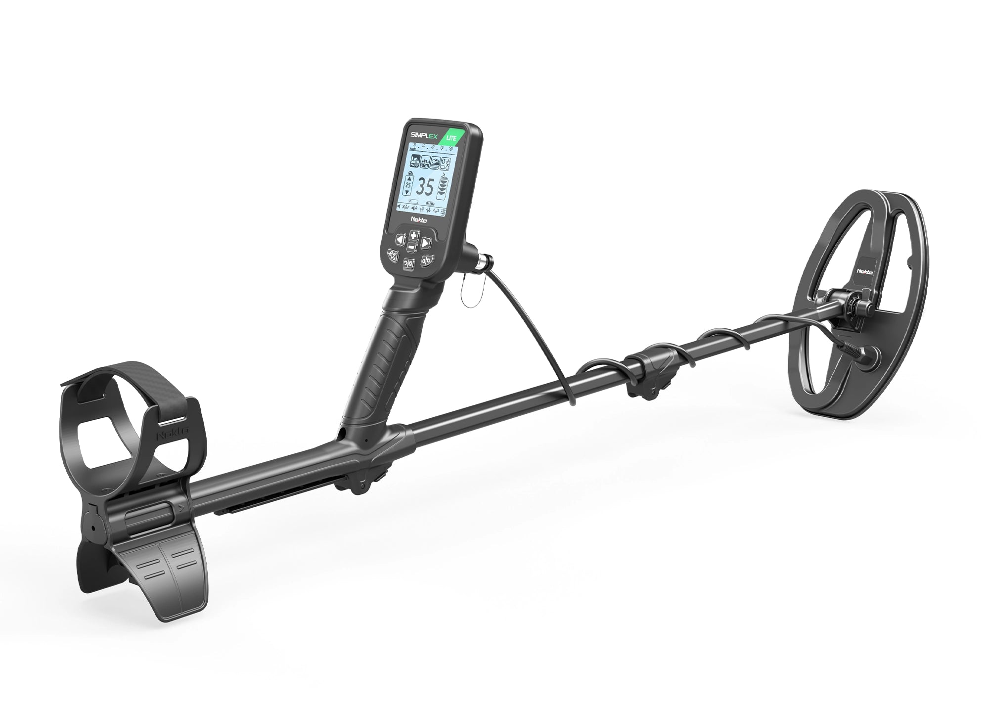 Nokta Simplex Lite waterproof metal detector with 9.5 x 6 inch DD search coil