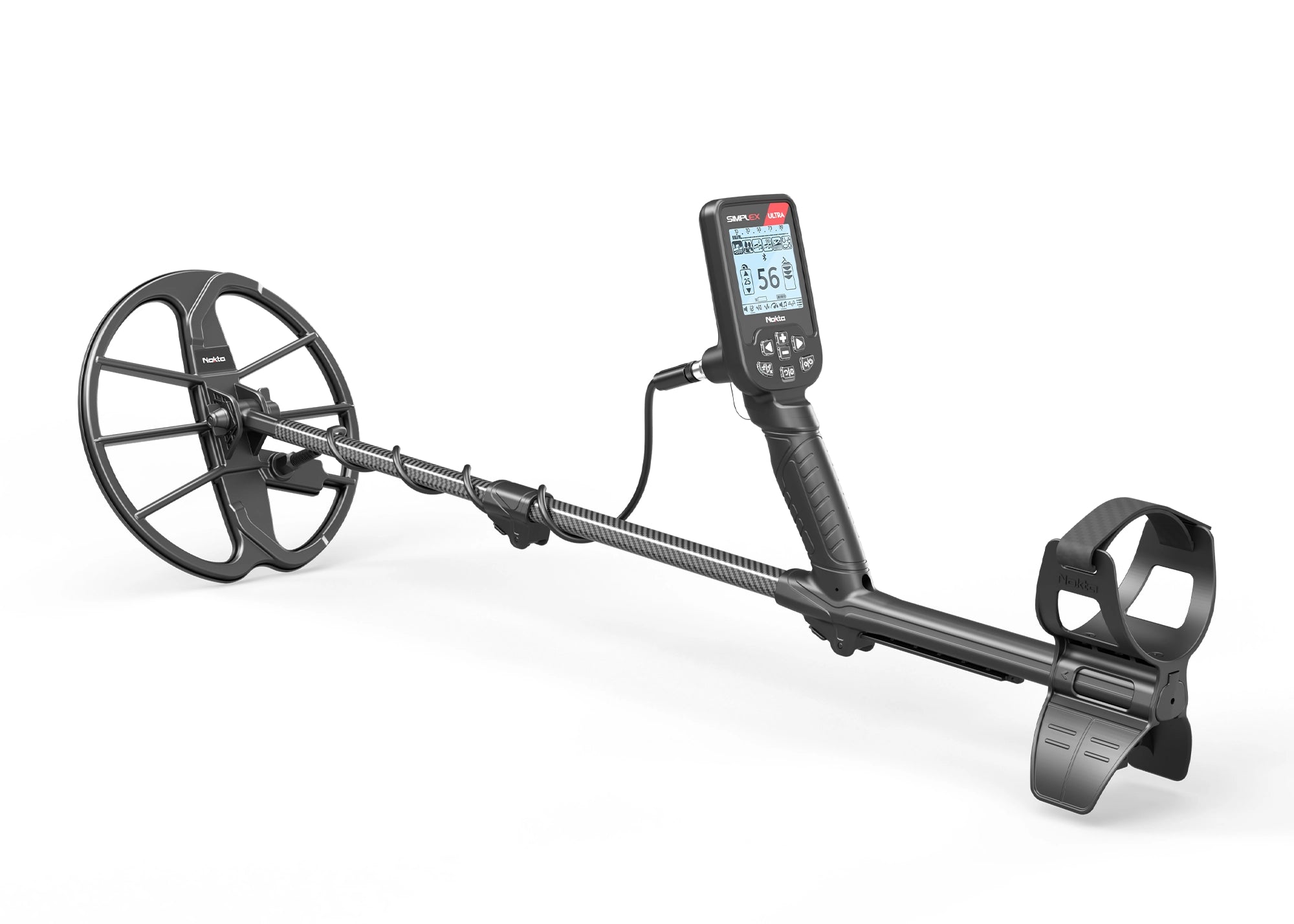 Nokta Simplex Ultra metal detector, side profile view