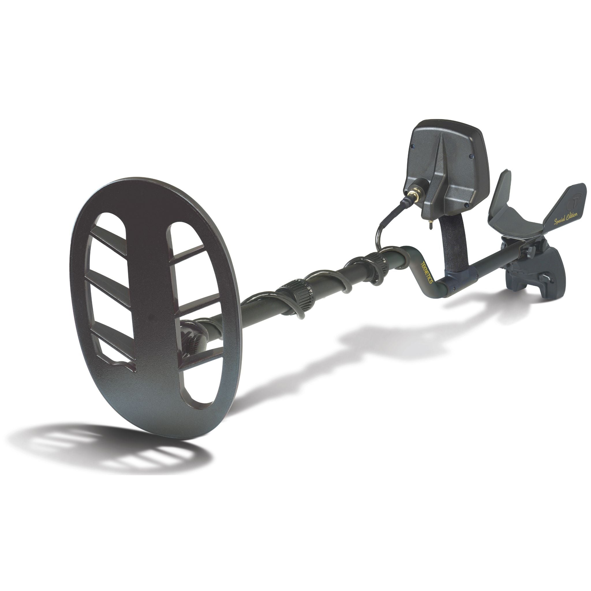 Teknetics T2 Special Edition black metal detector side view
