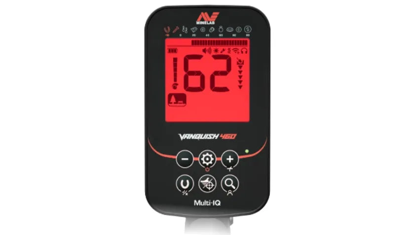 Minelab Vanquish 460 Waterproof Multi-Frequency Metal Detector with V10X Search Coil