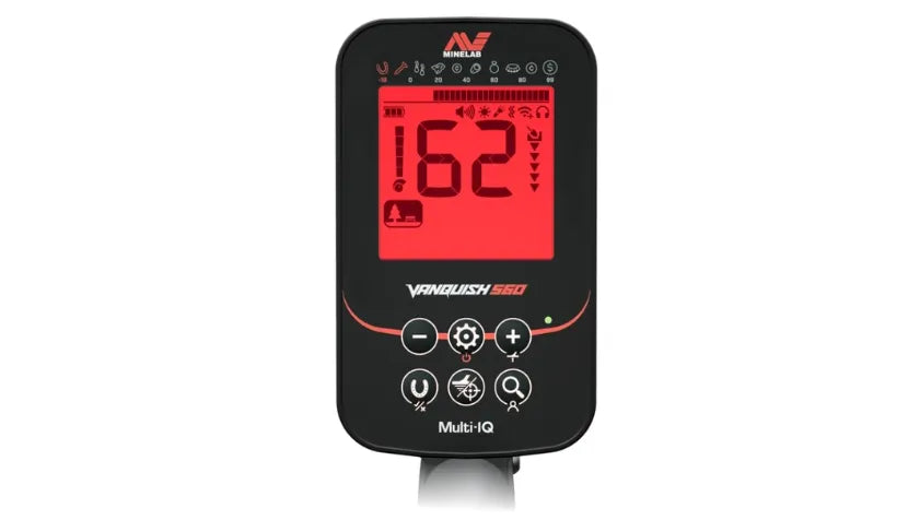 Minelab Vanquish 560 Waterproof Multi-Frequency Metal Detector with V12X Search Coil
