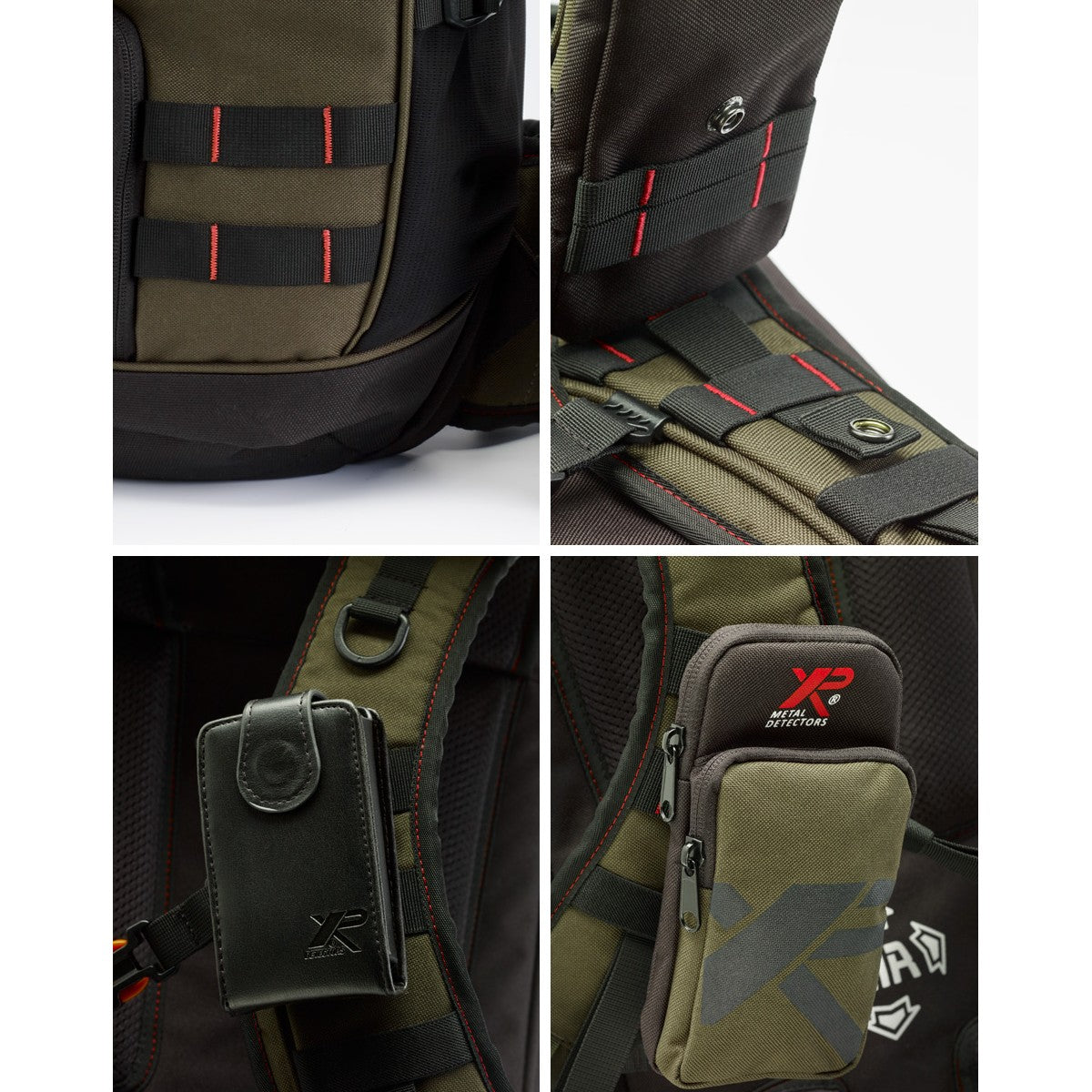 XP Backpack 280 MOLLE webbing detail with attached XP accessory pouches