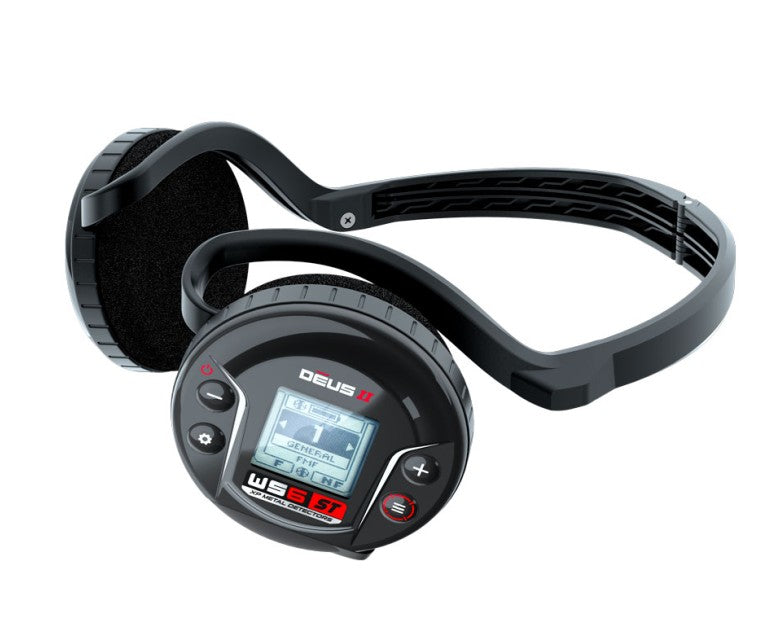 XP WS6 ST wireless stereo backphone headphones with DEUS II control module and display