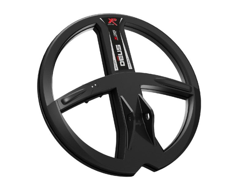 XP X35 9 inch round search coil for the original XP Deus and ORX, black with red XP logo